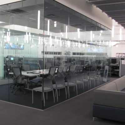 Interior of the Delta Air Lines call center in Chisholm, MN 