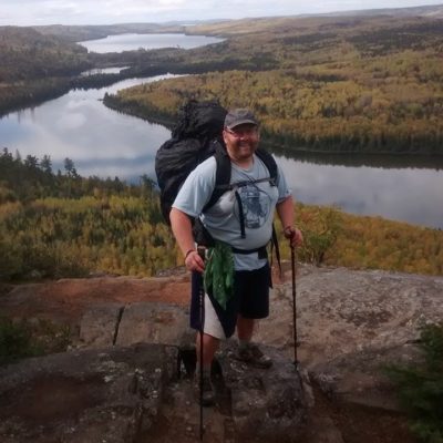 The author hiking in the Boundary Waters Canoe Area Wilderness